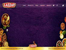 Tablet Screenshot of lazzatfoods.com